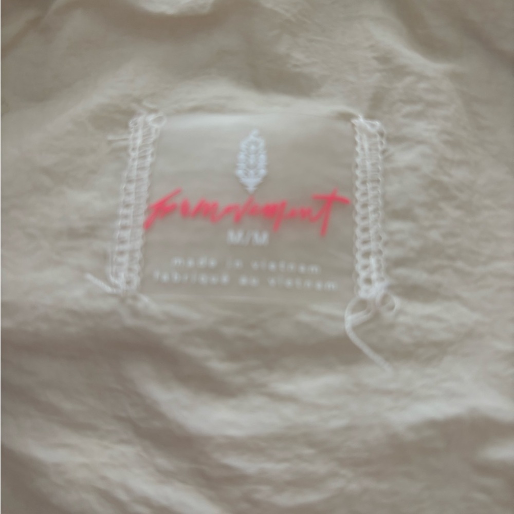 Free People Movement: Medium, Cream Sherpa Snap-Front Vest. Easy care. - Picture 3 of 4